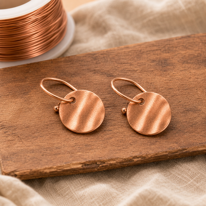 Halo Copper Earrings