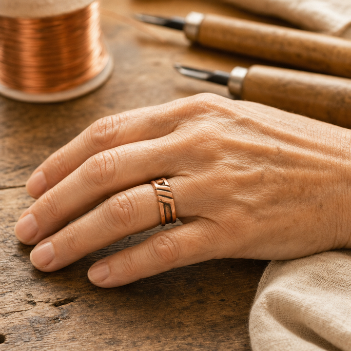 Peat Copper Ring