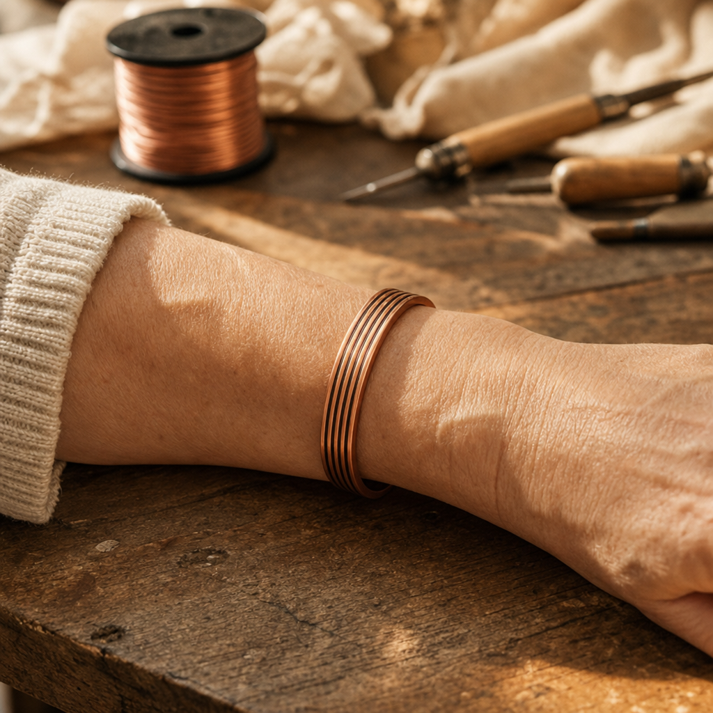 Ridge Copper Bracelet