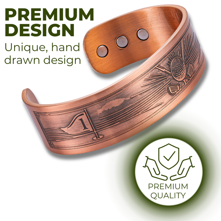 Willis Judd Mens Copper Bangle Golf Bracelet Style 2