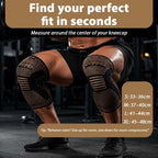 Copper Knee Support Sleeve | Compression Brace for Men & Women | S-2XL