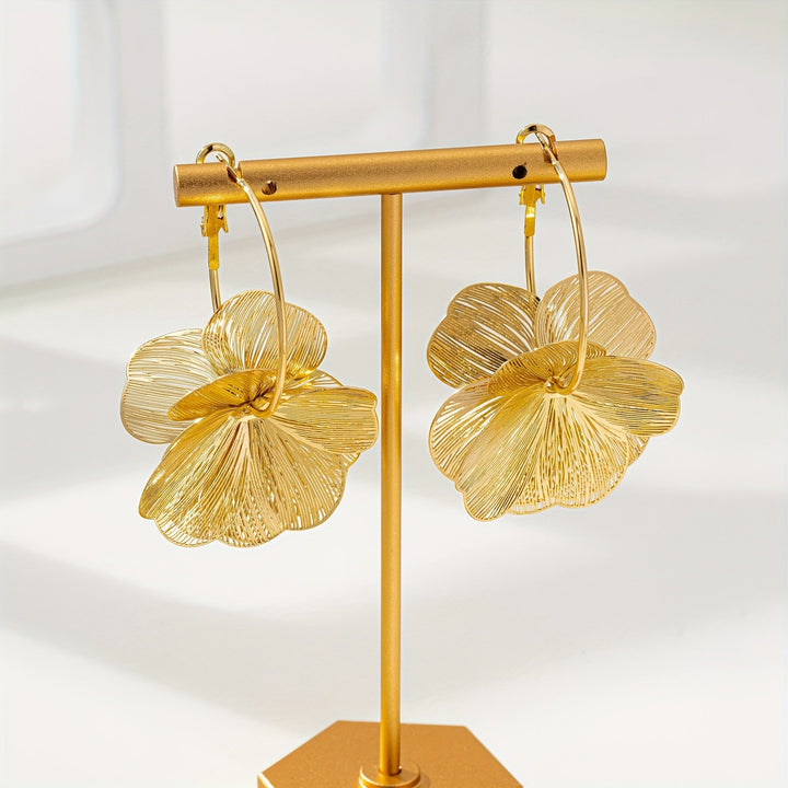Oversized Gold Hollow Earrings