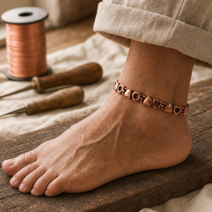 Amor Copper Anklet