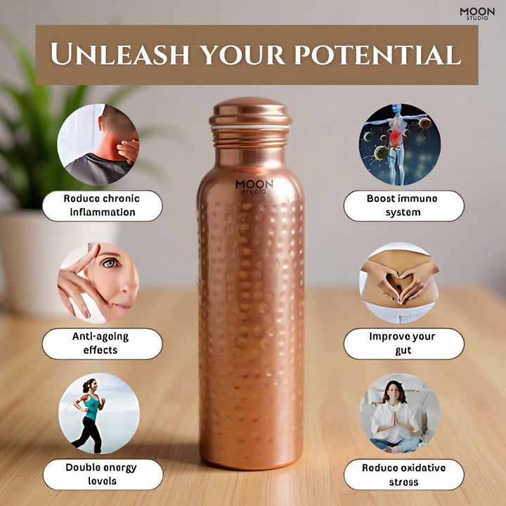 Handmade Ayurvedic Copper Water Bottle