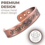 Willis Judd Mens Copper Wild Rose Bangle