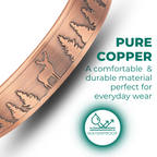 Mens Copper Magnetic Bangle Bracelet Deer - New Design