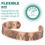 Mens Copper Magnetic Bangle Bracelet Deer - New Design
