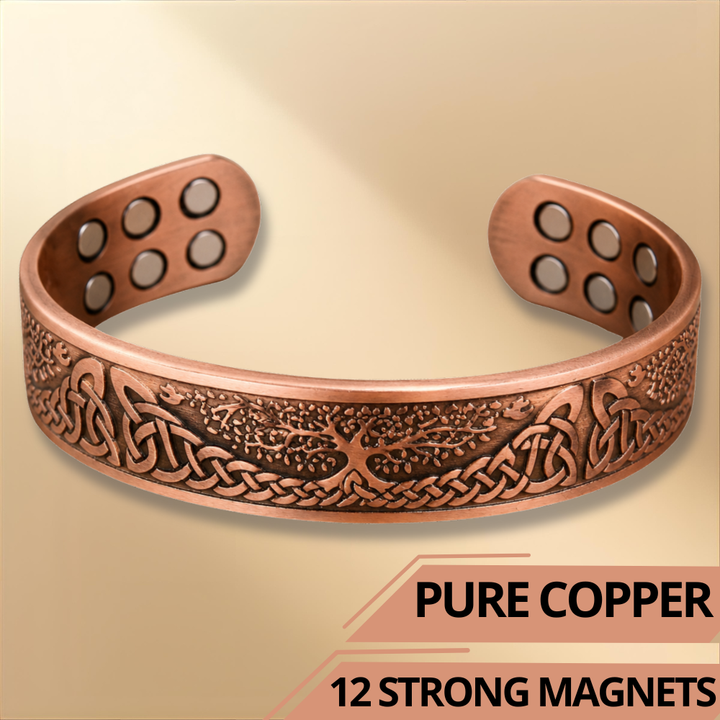 Willis Judd Tree of Life Copper Bangle Bracelet
