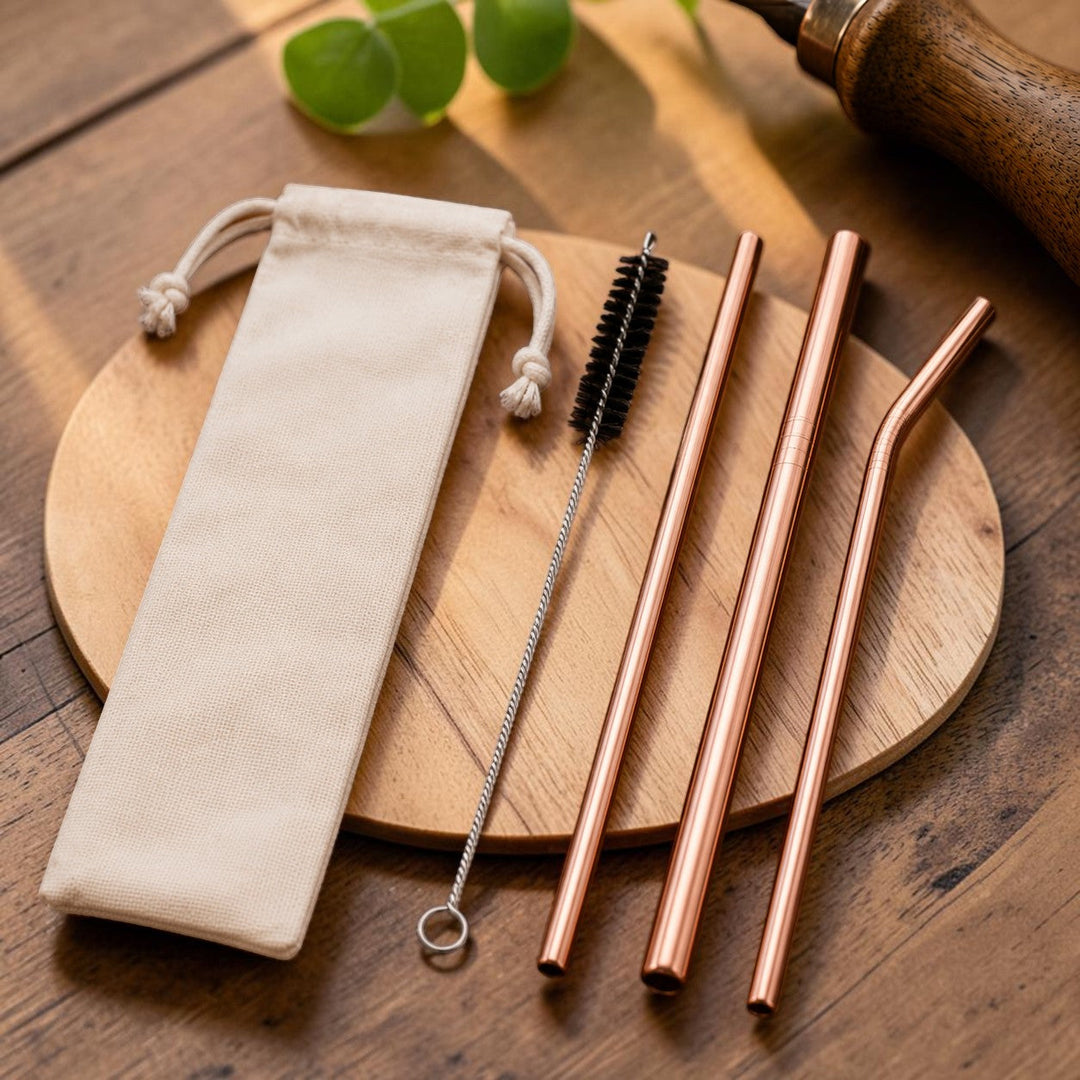 Pure Copper Straw Set