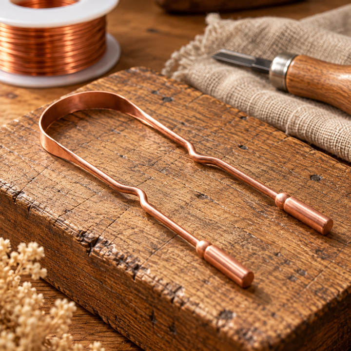 Pure Copper Tongue Scraper