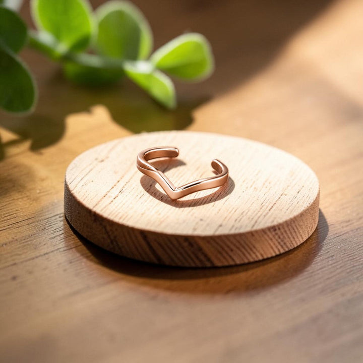 Notch Toe Ring Pure Copper