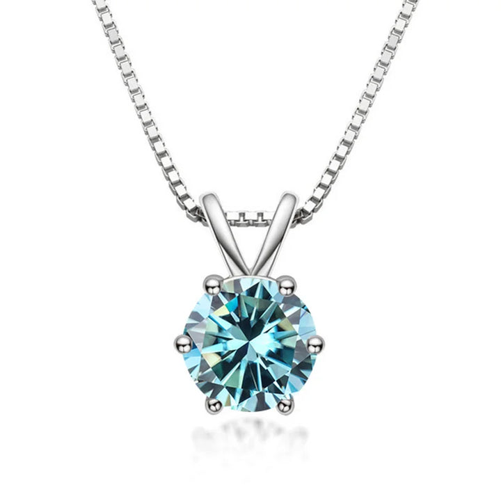 Elegant solitaire necklace with moissanite
