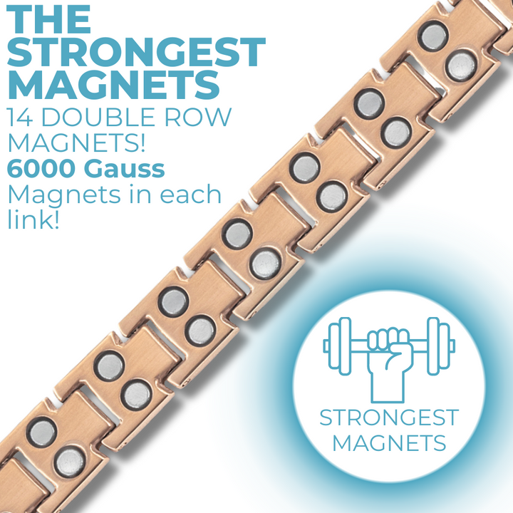 Ladies Double Row Magnetic Titanium Bracelet