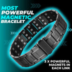 Mens Titanium Magnetic Bracelet TRIPLE Power - Black