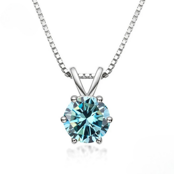 Elegant solitaire necklace with moissanite