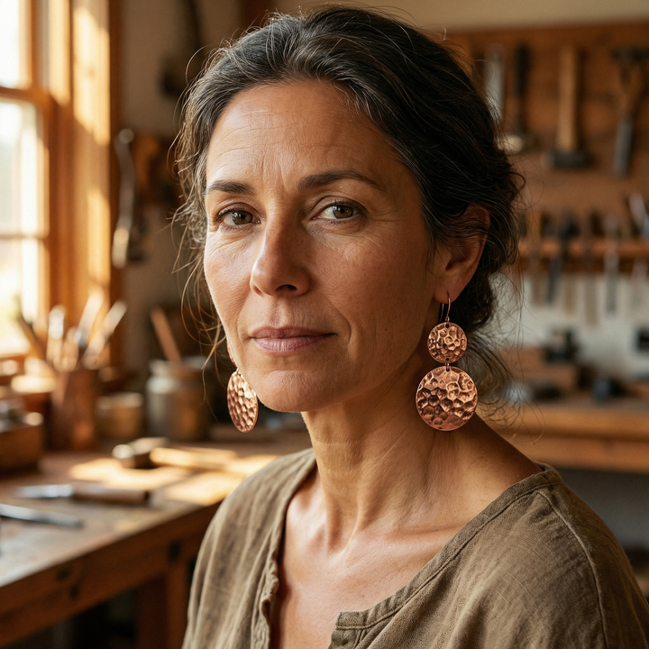 SOLSTICE DROP EARRINGS | COPPER