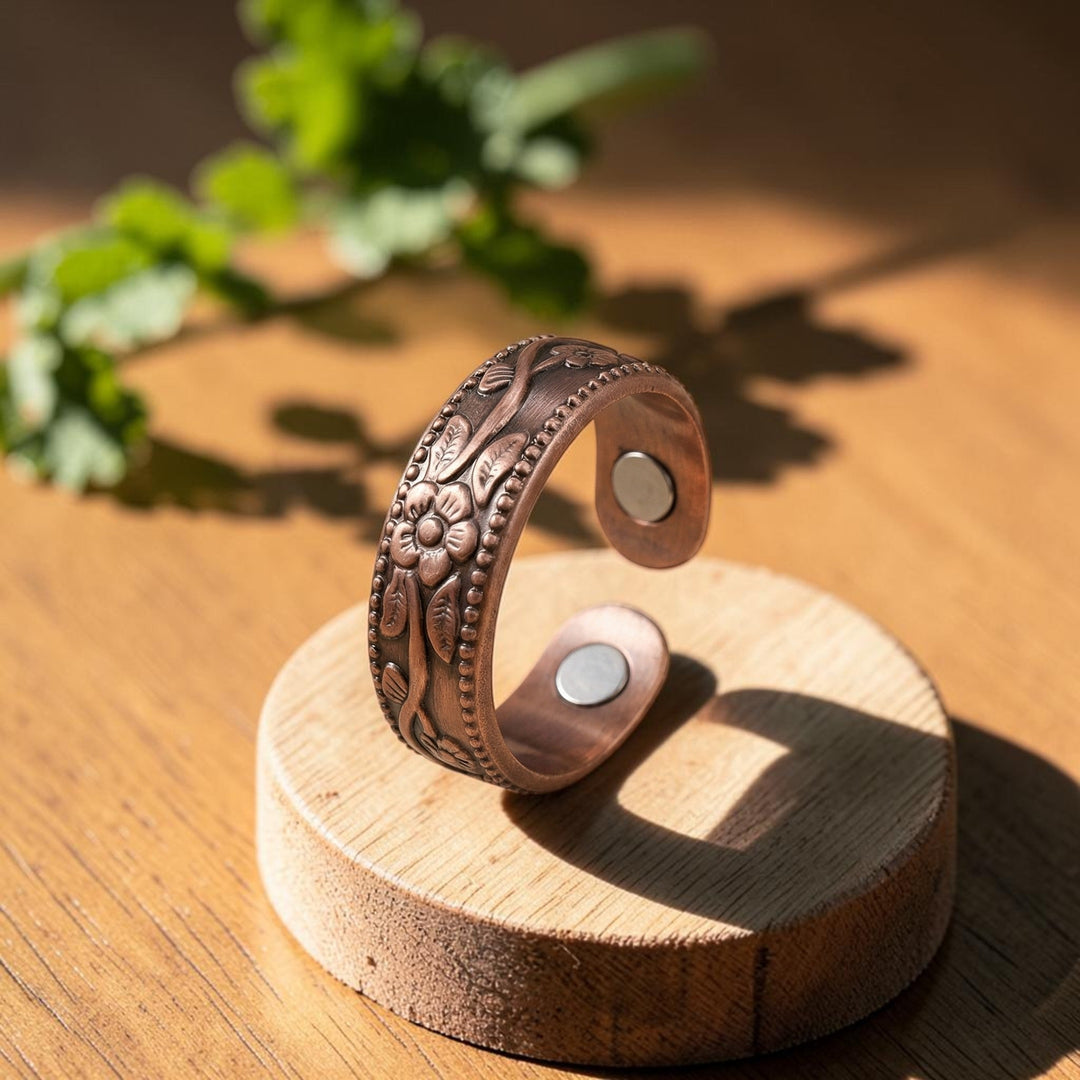 Petal Ring Pure Copper With Magnetic Therapy