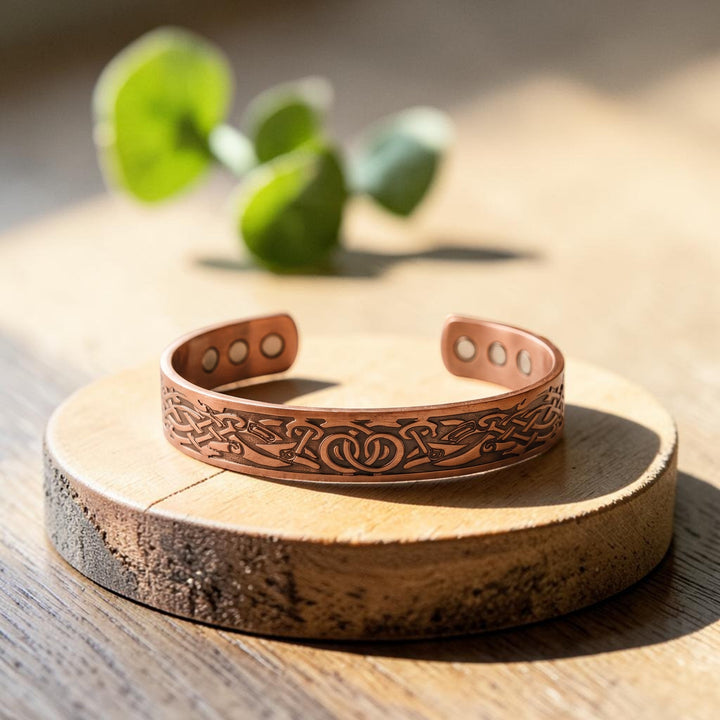 Moss Pure Copper Bracelet With Magnetic Therapy