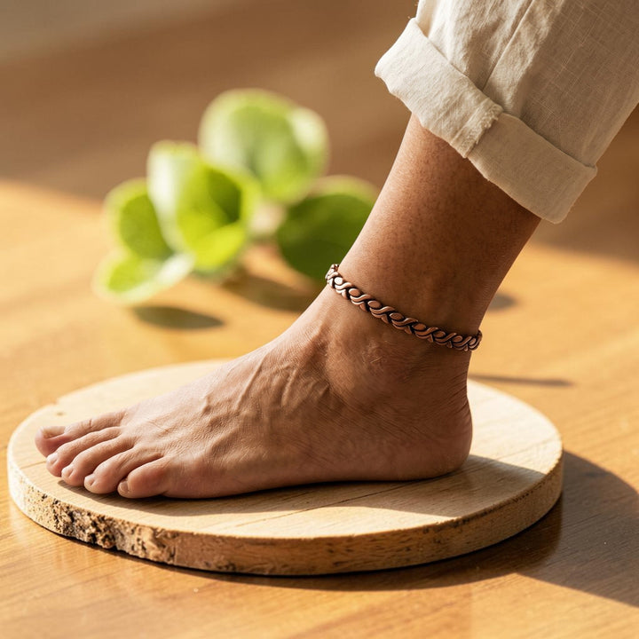 Dune Anklet Pure Copper With Magnetic Therapy