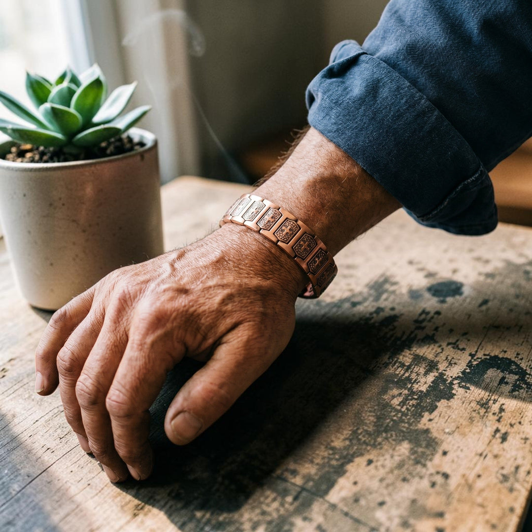 Gale Men's Pure Copper Bracelet With Magnetic Therapy