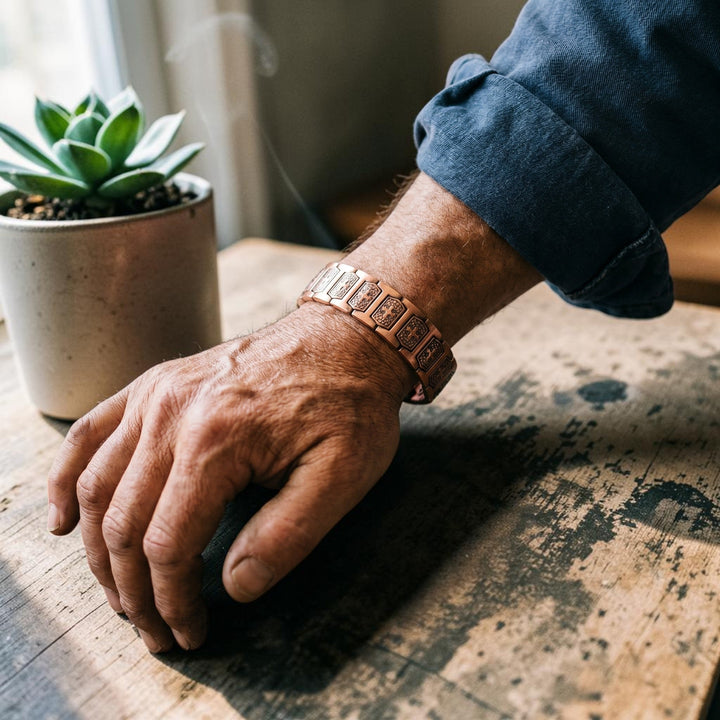 Gale Men's Pure Copper Bracelet With Magnetic Therapy