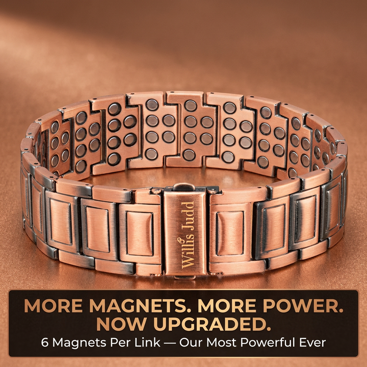 Mens Copper Magnetic Bracelet TRIPLE Power