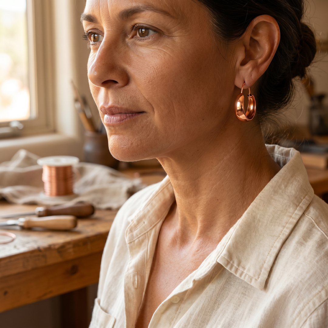 DELL HOOP EARRINGS | COPPER
