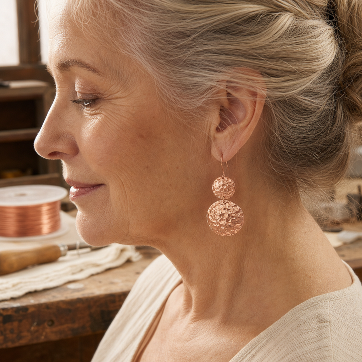 Solstice Copper Earrings
