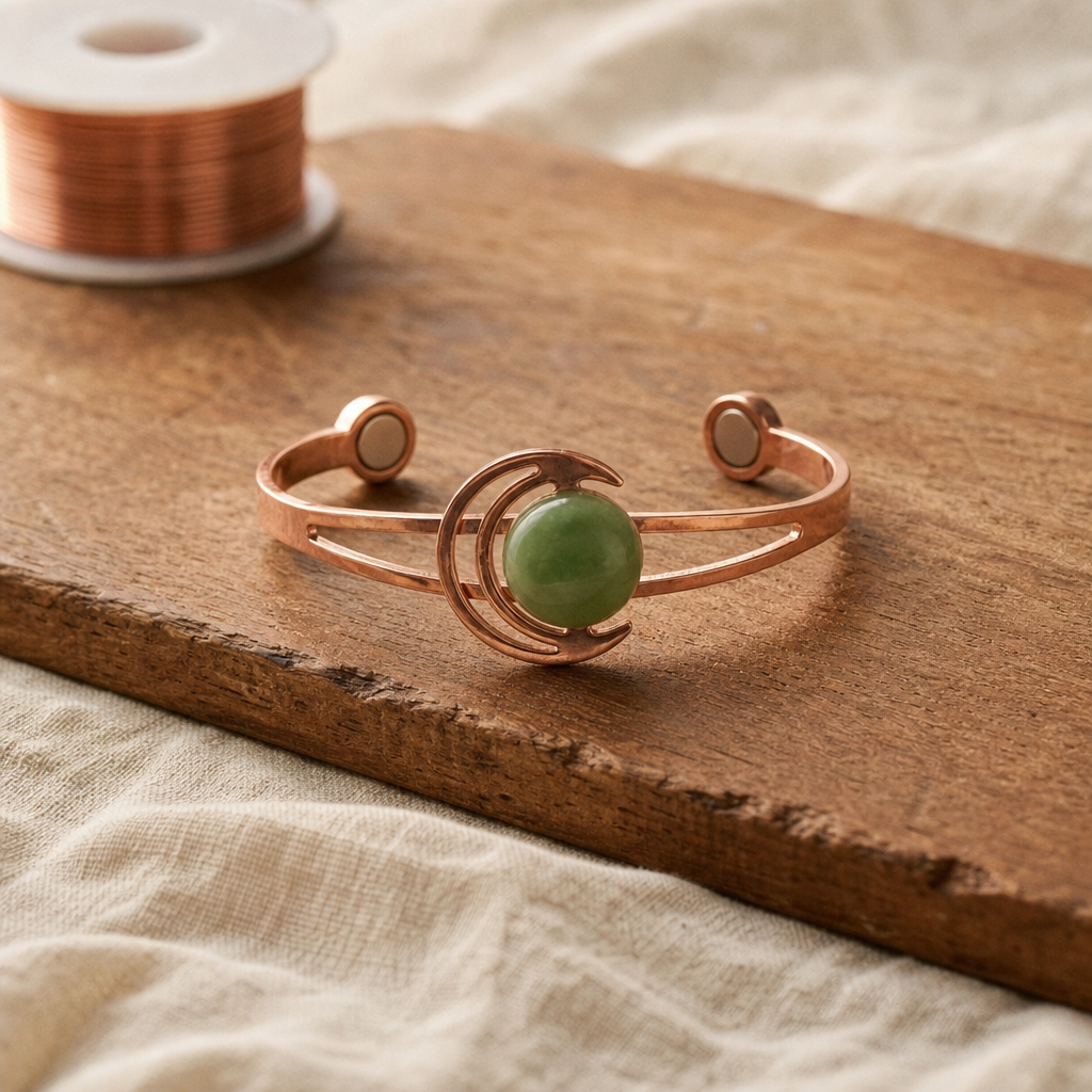 Sphere Green Copper Bracelet