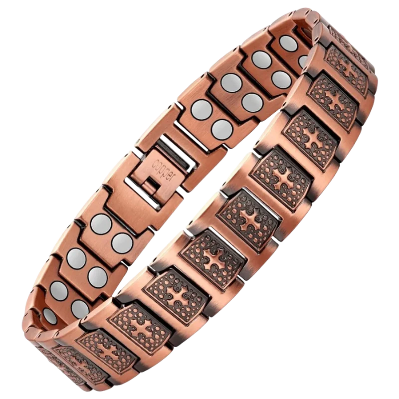 Mens Copper Magnetic Bracelet TRIPLE Power